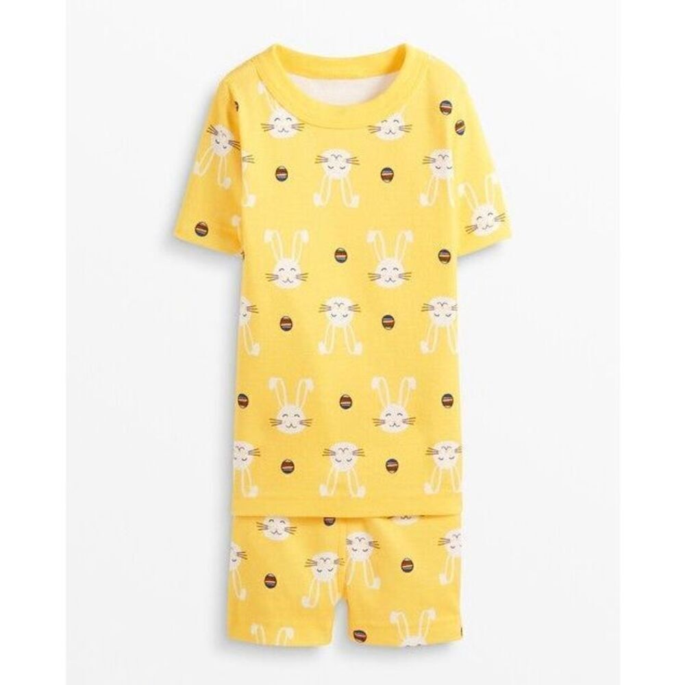 Hanna Andersson Kids Girls 7-10 Easter Bunny Organic 2-piece Pajamas